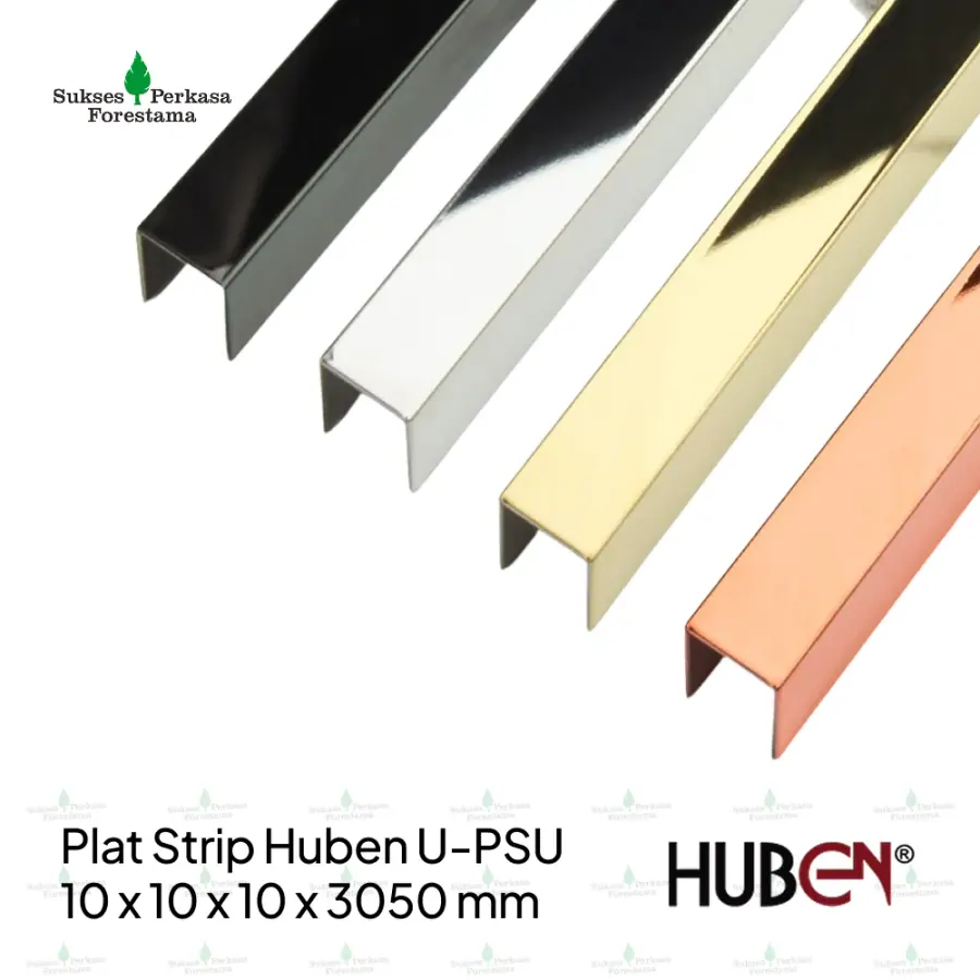 Plat Strip Huben U PSU-10 x 10 x 10 x 3050 mm