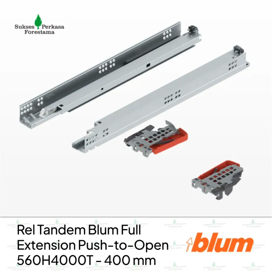 Rel Tandem Blum Full Extension Push-to-Open 560H4000T - 400 mm