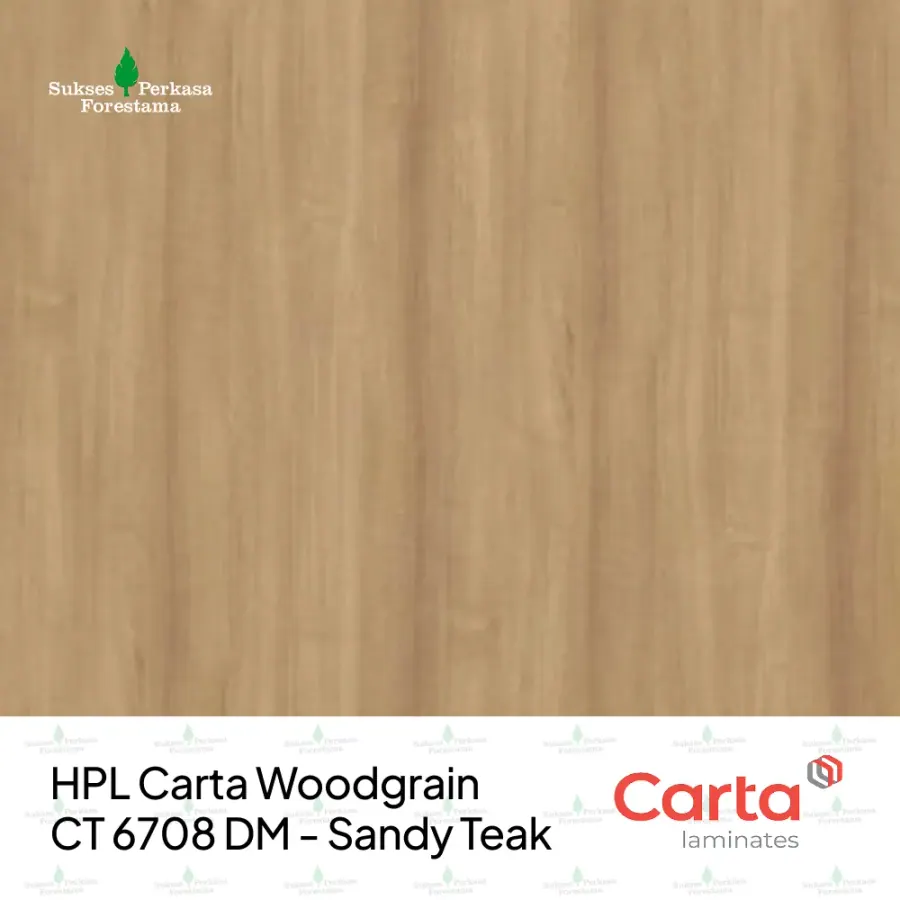 HPL Carta Woodgrain CT 6708 DM - Sandy Teak